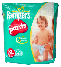 pampers pants xl 20